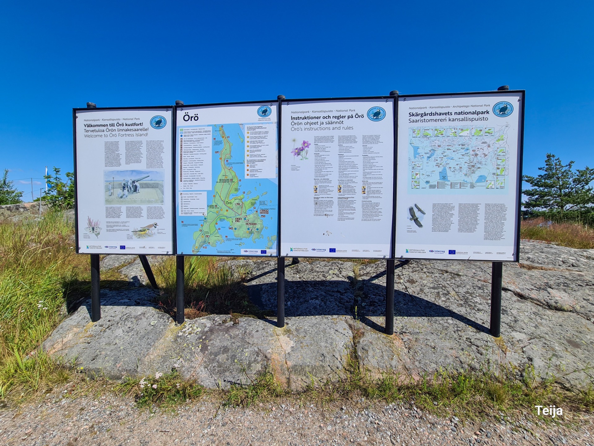 Örö, Saaristomeren kansallispuiston opastaulu